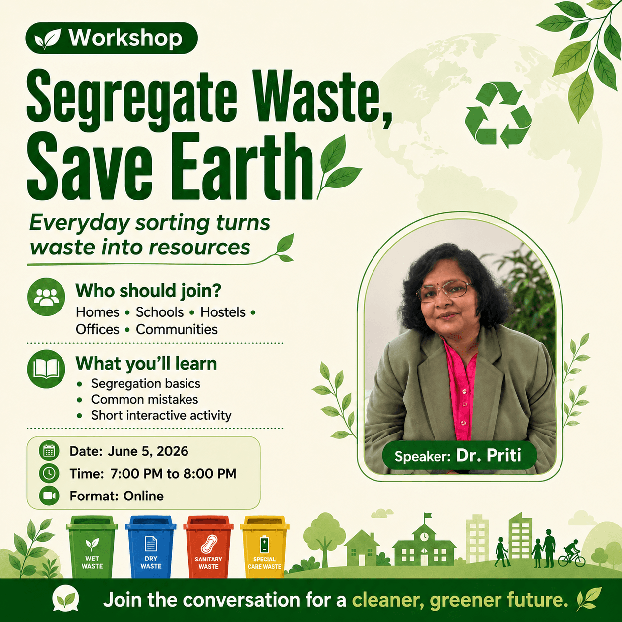 Segregate Waste, Save Earth: World Environment Day Online Session